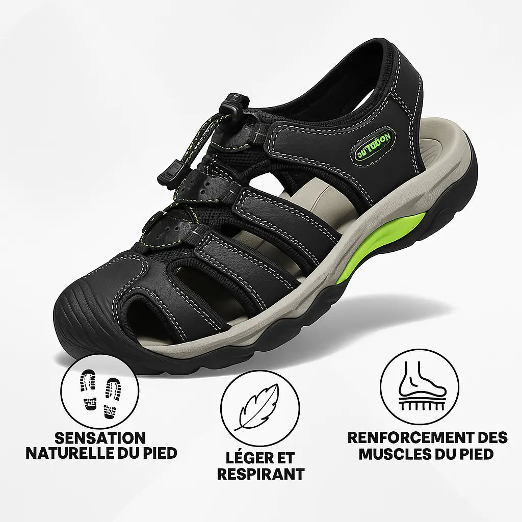 Sandalia Gladiador de Cuero Genuino para Hombre