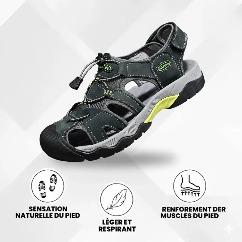 Sandalia Gladiador de Cuero Genuino para Hombre