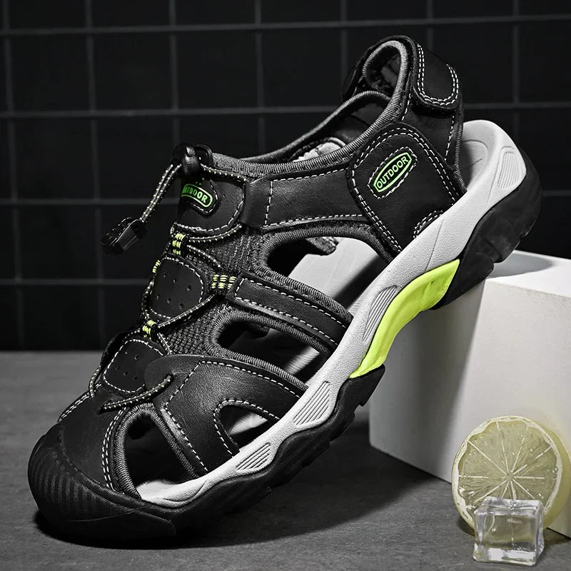Sandalia Gladiador de Cuero Genuino para Hombre