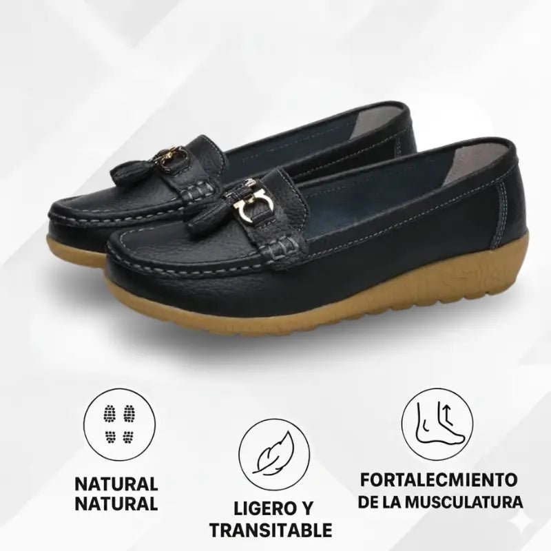 Mocasín de cuero ortopédico | Veloura - Meriva 🇲🇽