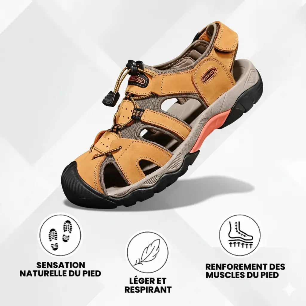 Sandalia Gladiador de Cuero Genuino para Hombre