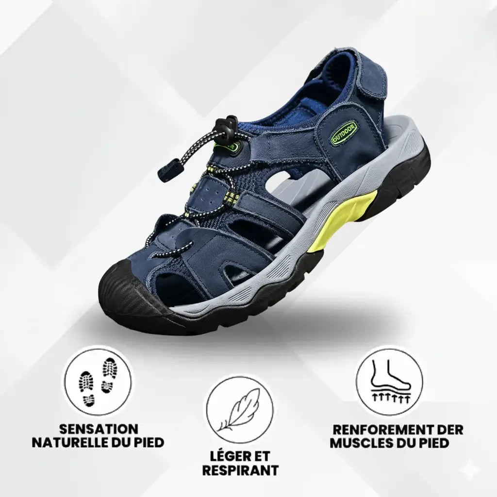 Sandalia Gladiador de Cuero Genuino para Hombre