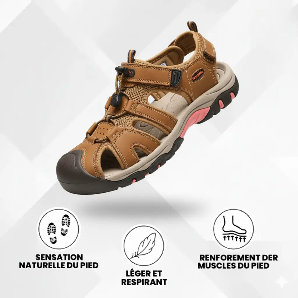 Sandalia Gladiador de Cuero Genuino para Hombre