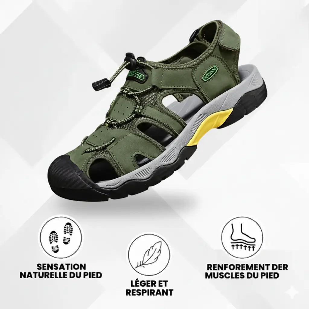 Sandalia Gladiador de Cuero Genuino para Hombre