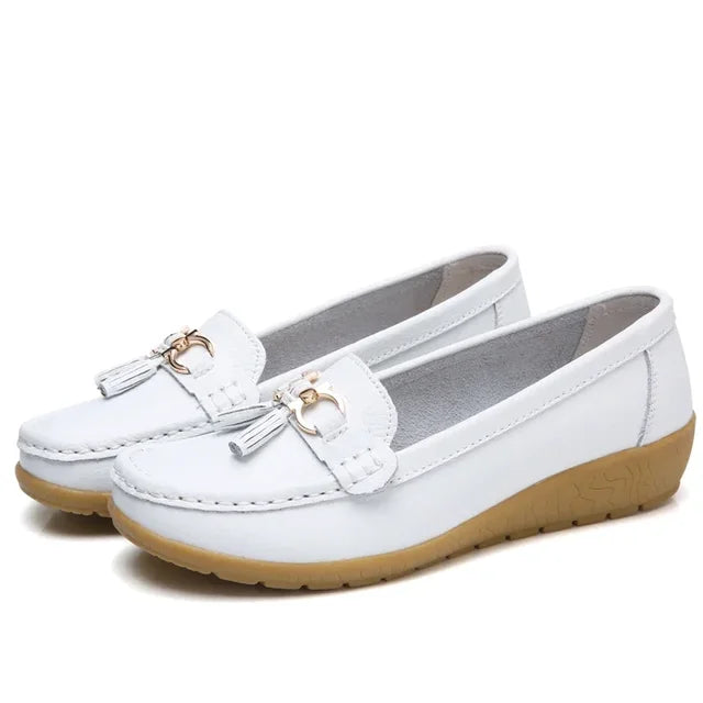 Mocasín de cuero ortopédico | Veloura