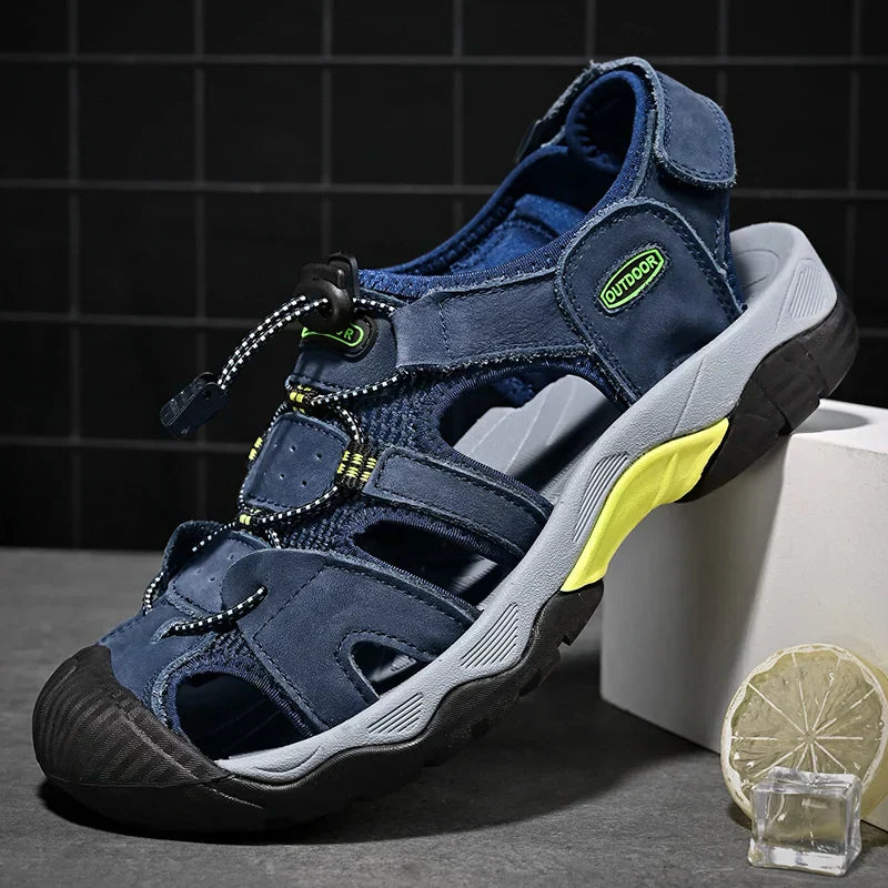 Sandalia Gladiador de Cuero Genuino para Hombre
