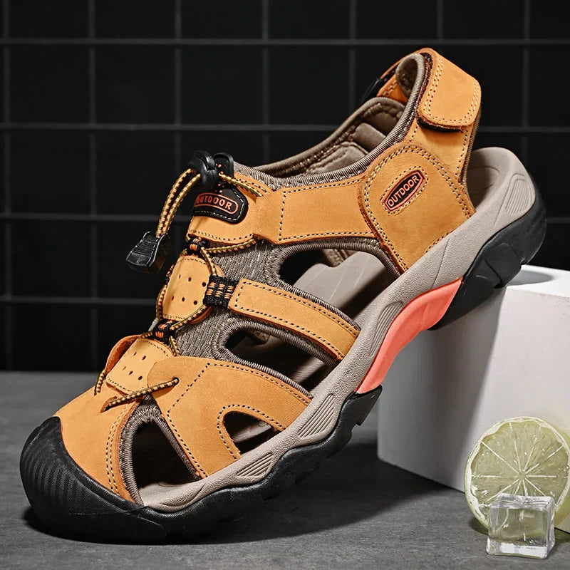 Sandalia Gladiador de Cuero Genuino para Hombre