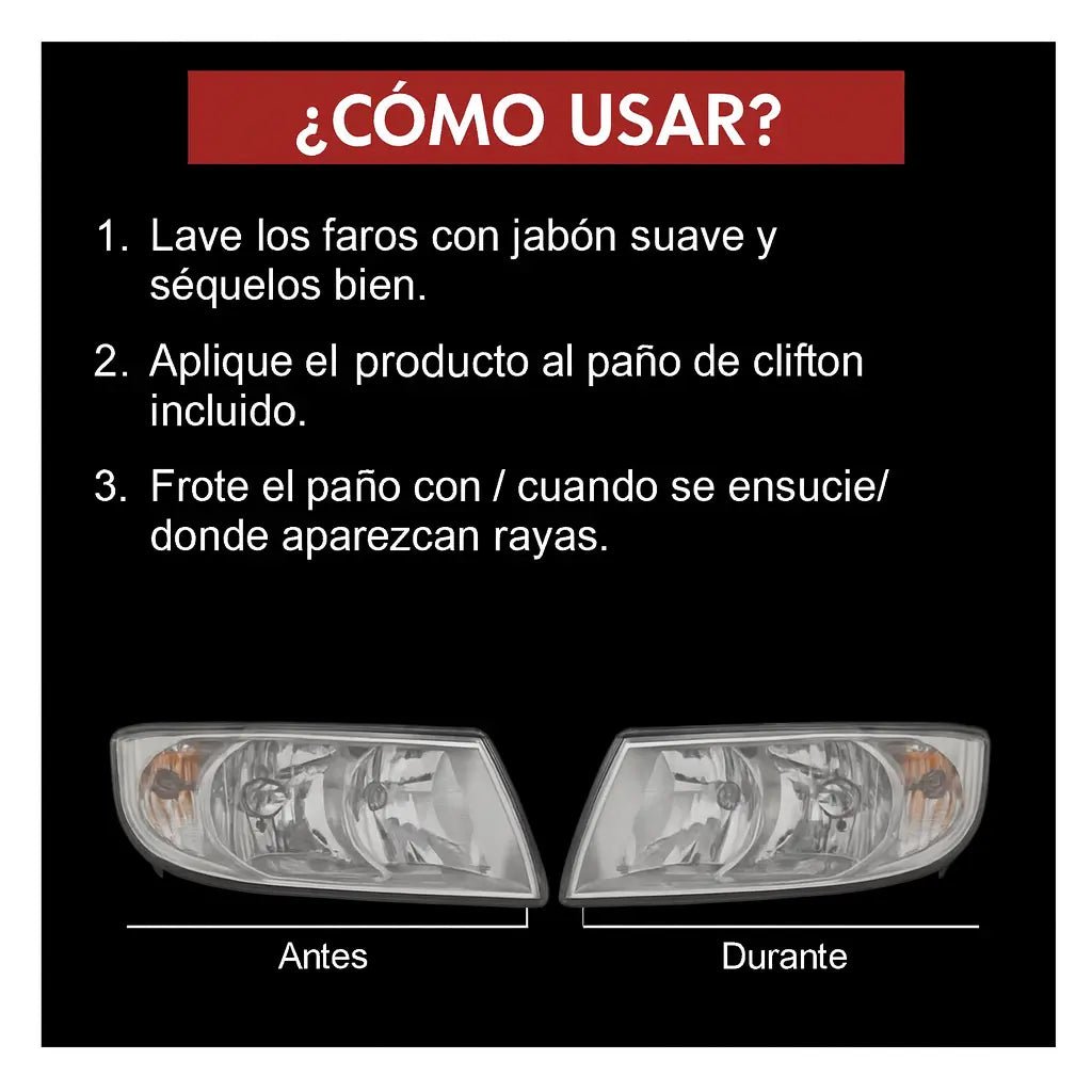 LumiCar | Restaurador de Faros - Meriva 🇲🇽