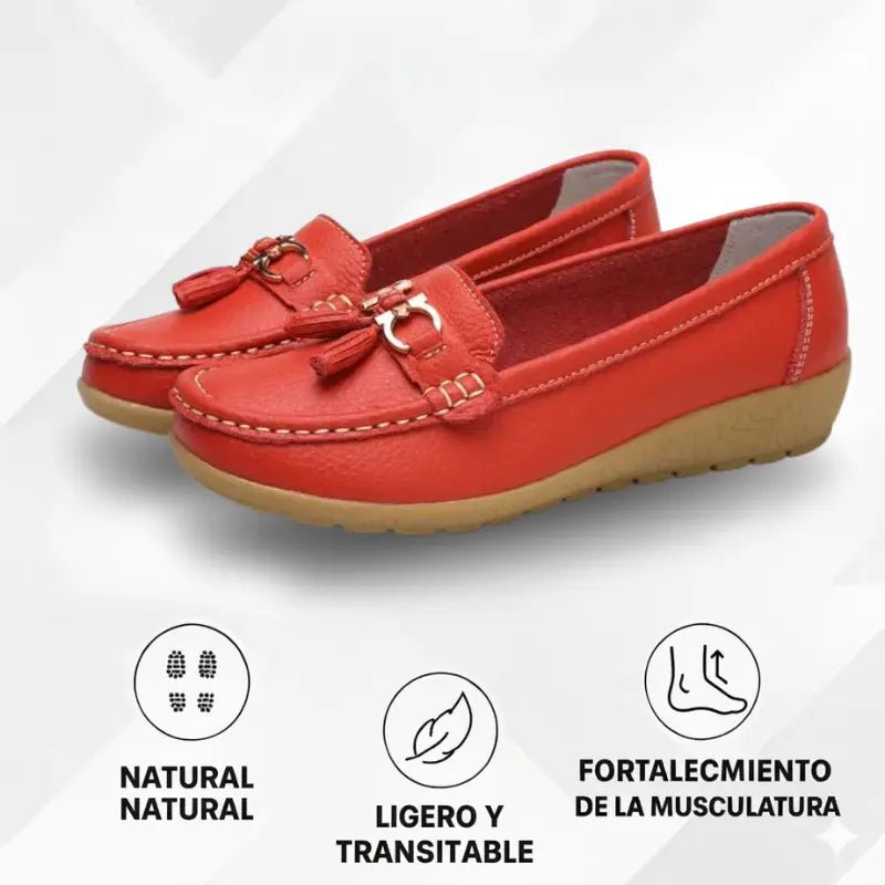 Mocasín de cuero ortopédico | Veloura - Meriva 🇲🇽