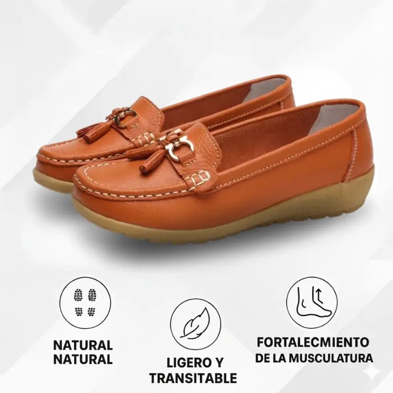 Mocasín de cuero ortopédico | Veloura - Meriva 🇲🇽