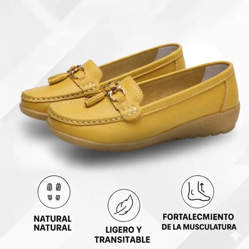Mocasín de cuero ortopédico | Veloura - Meriva 🇲🇽