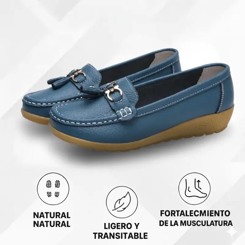 Mocasín de cuero ortopédico | Veloura - Meriva 🇲🇽