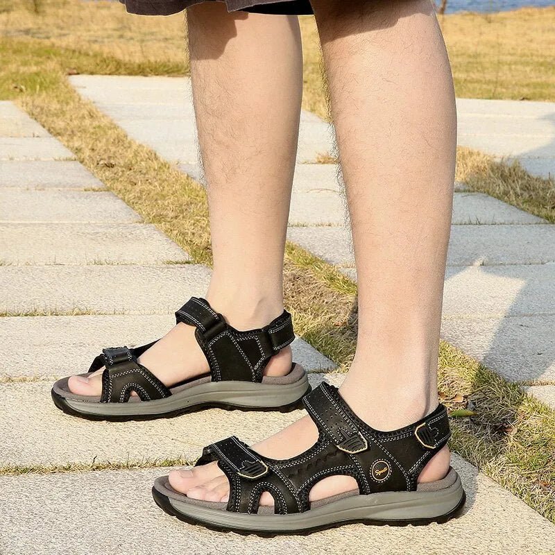 OrthoSport | SANDALIA ORTOPÉDICA DE PIEL PARA HOMBRES - Meriva 🇲🇽