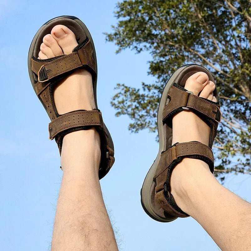 OrthoSport | SANDALIA ORTOPÉDICA DE PIEL PARA HOMBRES - Meriva 🇲🇽