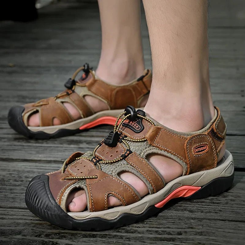 Sandalia Gladiador de Cuero Genuino para Hombre - Meriva 🇲🇽