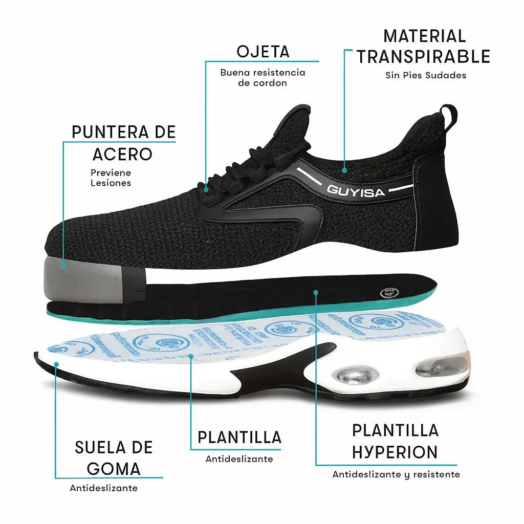 Zapato de Seguridad Ergonómico Orthostahl que Alivia el Dolor - Meriva 🇲🇽
